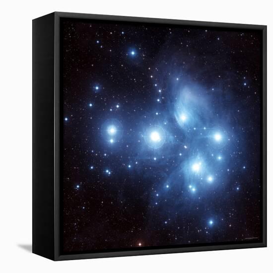 Pleiades Star Cluster-Stocktrek Images-Framed Stretched Canvas