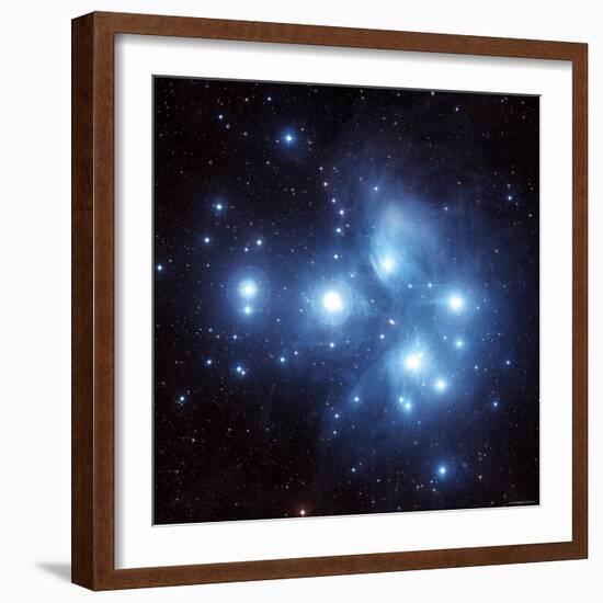 Pleiades Star Cluster-Stocktrek Images-Framed Photographic Print