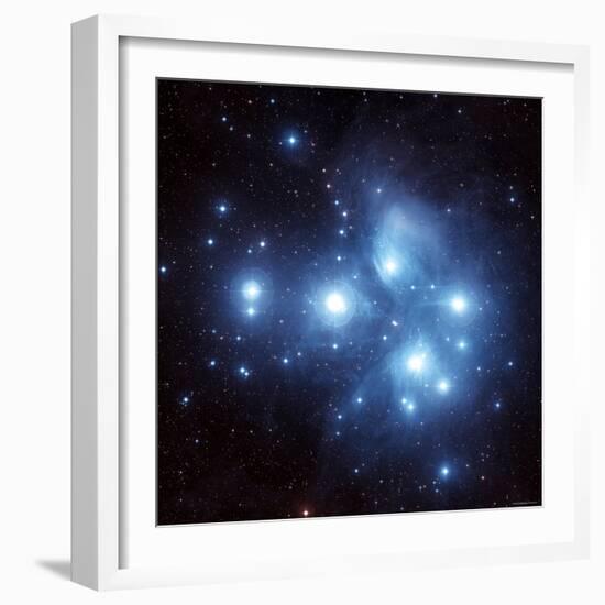 Pleiades Star Cluster-Stocktrek Images-Framed Photographic Print