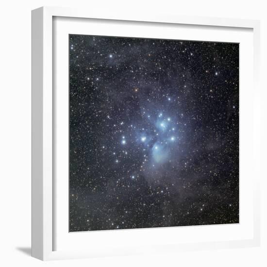 Pleiades Surrounded by Dust and Nebulosity-Stocktrek Images-Framed Photographic Print