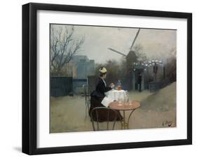 Plein Air, C.1890 (Oil on Canvas)-Ramon Casas-Framed Giclee Print