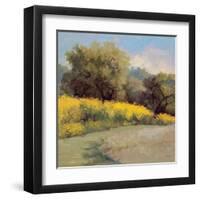 Plein Air Lavender and Yellow-Jill Schultz McGannon-Framed Art Print