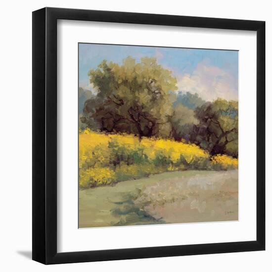 Plein Air Lavender and Yellow-Jill Schultz McGannon-Framed Art Print