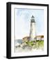 Plein Air Lighthouse Study II-Ethan Harper-Framed Art Print