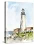 Plein Air Lighthouse Study II-Ethan Harper-Stretched Canvas
