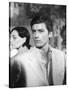 Plein Soleil PURPLE NOON by Rene Clement with Alain Delon, 1960 (b/w photo)-null-Stretched Canvas