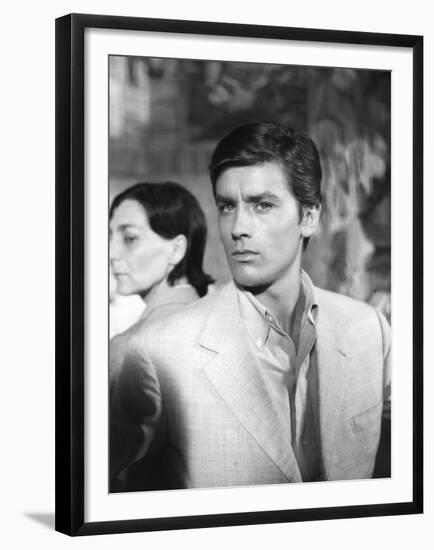 Plein Soleil PURPLE NOON by Rene Clement with Alain Delon, 1960 (b/w photo)-null-Framed Photo