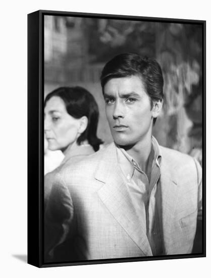 Plein Soleil PURPLE NOON by Rene Clement with Alain Delon, 1960 (b/w photo)-null-Framed Stretched Canvas