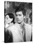 Plein Soleil PURPLE NOON by Rene Clement with Alain Delon, 1960 (b/w photo)-null-Stretched Canvas