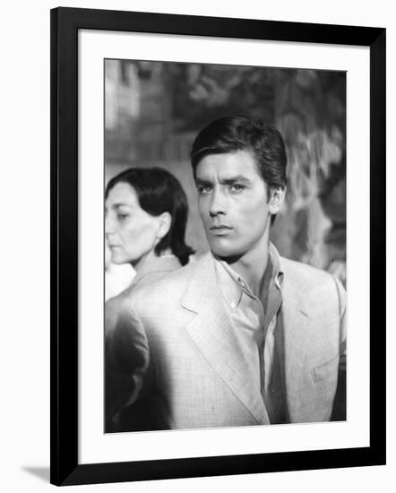 Plein Soleil PURPLE NOON by Rene Clement with Alain Delon, 1960 (b/w photo)-null-Framed Photo