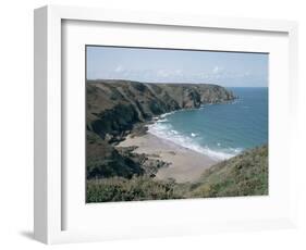 Plemont Bay from Clifftop, Greve Aulancon, Jersey, Channel Islands, United Kingdom-Julian Pottage-Framed Photographic Print