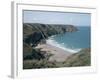 Plemont Bay from Clifftop, Greve Aulancon, Jersey, Channel Islands, United Kingdom-Julian Pottage-Framed Photographic Print