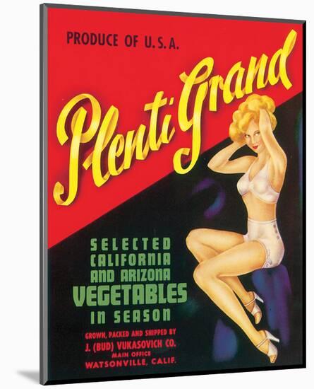 Plenti Grand Vegetables-null-Mounted Art Print