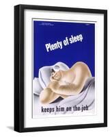 Plenty of Sleep Keeps Him on the Job-null-Framed Giclee Print