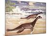 Plesiosaurs on a Mesozoic Beach-null-Mounted Giclee Print