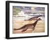 Plesiosaurs on a Mesozoic Beach-null-Framed Giclee Print
