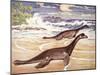 Plesiosaurs on a Mesozoic Beach-null-Mounted Giclee Print