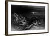 Plesiosaurus battling Temnodontosaurus , 1840-John Martin-Framed Giclee Print