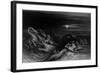 Plesiosaurus battling Temnodontosaurus , 1840-John Martin-Framed Giclee Print