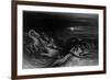 Plesiosaurus battling Temnodontosaurus , 1840-John Martin-Framed Giclee Print