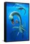 Plesiosaurus Dinosaur-Lantern Press-Framed Stretched Canvas