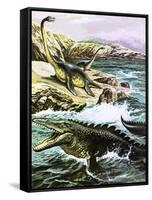 Plesiosaurus-Payne-Framed Stretched Canvas