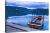 Pletna Rowing Boat, Lake Bled, Bled, Gorenjska, Upper Carniola Region, Slovenia, Europe-Matthew Williams-Ellis-Stretched Canvas