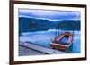 Pletna Rowing Boat, Lake Bled, Bled, Gorenjska, Upper Carniola Region, Slovenia, Europe-Matthew Williams-Ellis-Framed Photographic Print