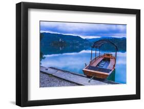 Pletna Rowing Boat, Lake Bled, Bled, Gorenjska, Upper Carniola Region, Slovenia, Europe-Matthew Williams-Ellis-Framed Photographic Print