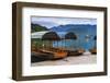 Pletna Rowing Boats, Lake Bled, Bled, Gorenjska, Upper Carniola Region, Slovenia, Europe-Matthew Williams-Ellis-Framed Photographic Print