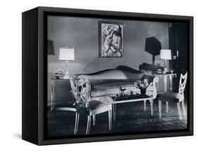 'Plexiglas furniture in a 1940s interior', 1941-Unknown-Framed Stretched Canvas
