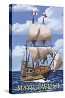 Plimoth Plantation, Massachusetts - Mayflower II-Lantern Press-Stretched Canvas