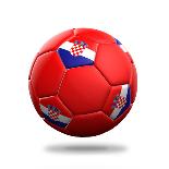 Croatia Soccer Ball-pling-Art Print