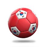 South Korea Soccer Ball-pling-Art Print
