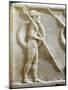 Plinth of Kouros Statue, Bas-Relief Depicting Hoplites, Circa 490 Bc-null-Mounted Giclee Print