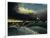 Pliosaurus Irgisensis Attacking a Shark-null-Framed Art Print