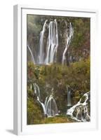 Plitvicka Slap and Sastavci Waterfalls, Plitvice Lakes National Park, Croatia, October 2008-Biancarelli-Framed Premium Photographic Print