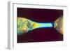 PLM of Two Synthetic Liquid Crystal Polymer Fibres-Science Photo Library-Framed Photographic Print