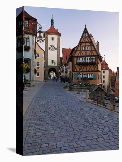 Ploenlein, Siebers Tower, Rothenburg Ob Der Tauber, Franconia, Bavaria, Germany, Europe-Gavin Hellier-Stretched Canvas