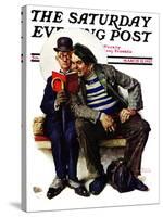 "Plot Thickens" Saturday Evening Post Cover, March 12,1927-Norman Rockwell-Stretched Canvas