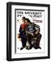 "Plot Thickens" Saturday Evening Post Cover, March 12,1927-Norman Rockwell-Framed Giclee Print