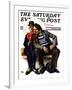 "Plot Thickens" Saturday Evening Post Cover, March 12,1927-Norman Rockwell-Framed Giclee Print