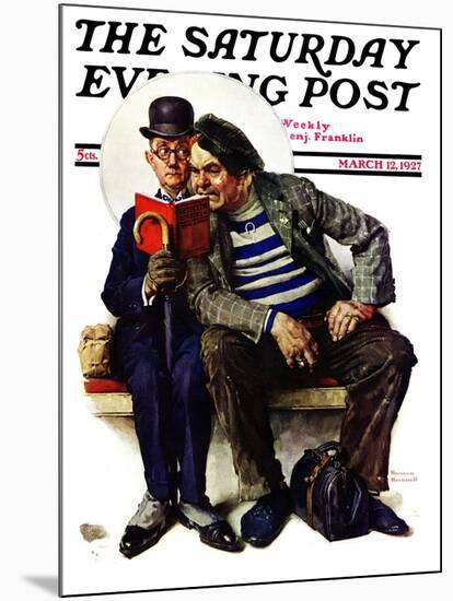 "Plot Thickens" Saturday Evening Post Cover, March 12,1927-Norman Rockwell-Mounted Giclee Print