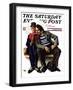 "Plot Thickens" Saturday Evening Post Cover, March 12,1927-Norman Rockwell-Framed Giclee Print