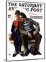 "Plot Thickens" Saturday Evening Post Cover, March 12,1927-Norman Rockwell-Mounted Giclee Print