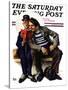 "Plot Thickens" Saturday Evening Post Cover, March 12,1927-Norman Rockwell-Stretched Canvas