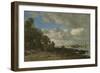 Plougastel, the Ferry Crossing, 1873 (Oil on Canvas)-Eugene Louis Boudin-Framed Giclee Print