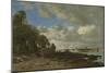 Plougastel, the Ferry Crossing, 1873 (Oil on Canvas)-Eugene Louis Boudin-Mounted Giclee Print