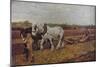 'Ploughing', 1889 (1935)-George Clausen-Mounted Giclee Print