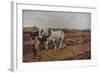 'Ploughing', 1889 (1935)-George Clausen-Framed Giclee Print